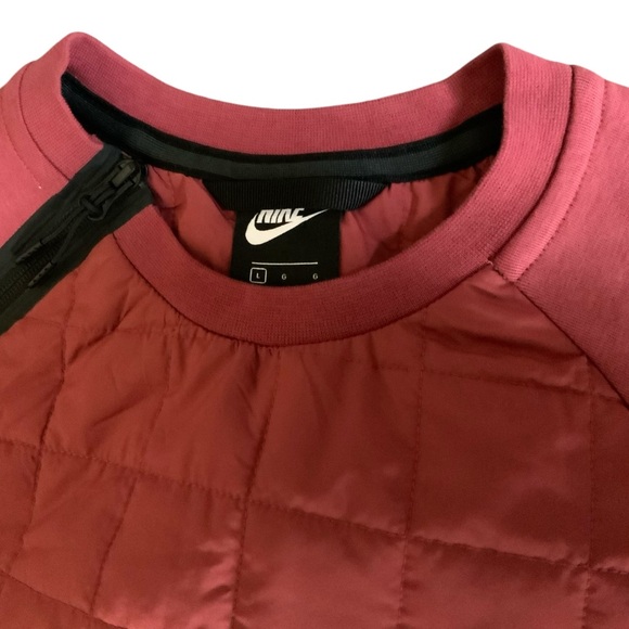 Nike Sportswear Tech Pack Quilted NSW PE Crew Sweatshirt (Red) LARGE BV3697-661 - Picture 6 of 7